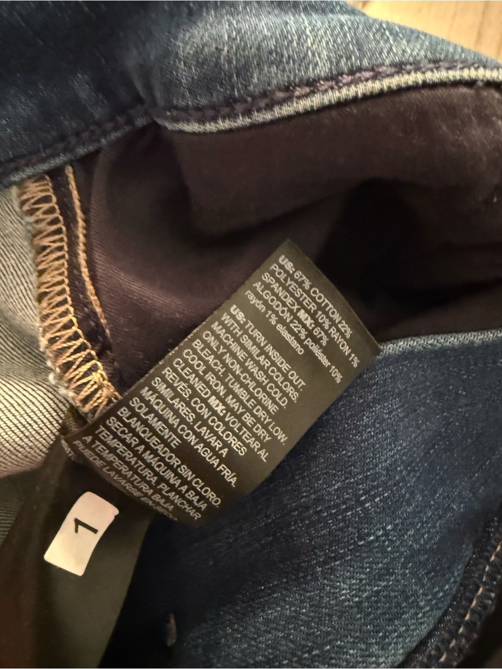 White House Black Market Dark Blue Straight Leg Jeans with Embellished Pockets - Picture 9 of 9
